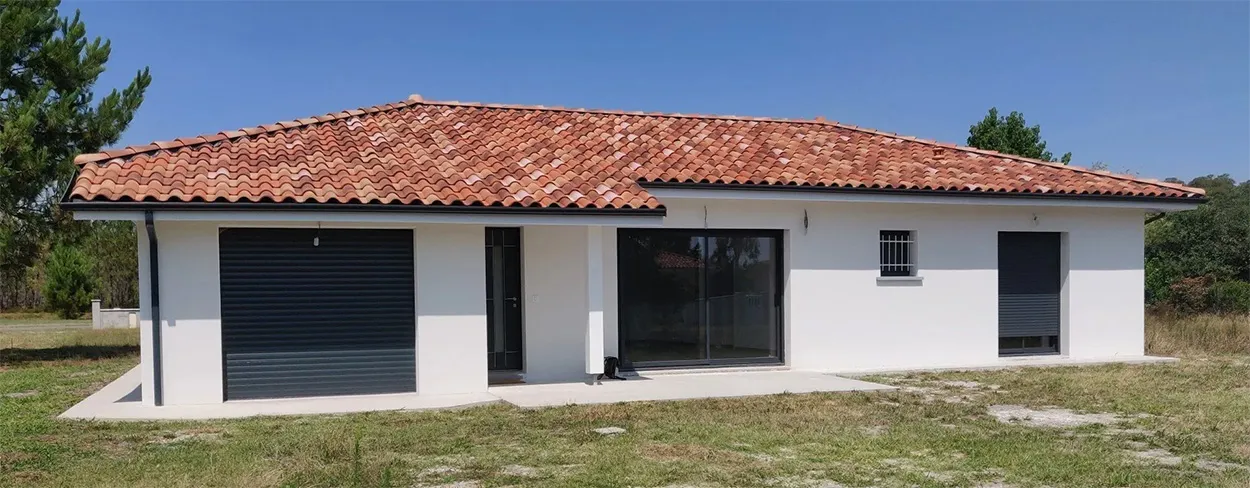 La maison neuve contemporaine, construction neuve dans les Landes : vue 2